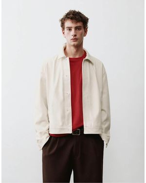 Pull&Bear Trucker Jacket - White