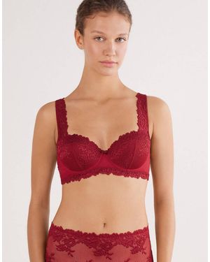 Intimissimi Pretty Flowers Sofia Balconette Bra - Red