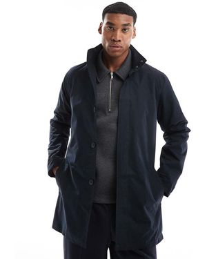 French Connection Chaqueta Azul Estilo Gabardina Con Cuello Alzado Y Forro De French Connection