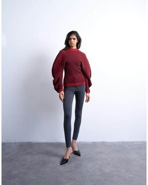 TOPSHOP Joni High Rise Super Skinny Jean - Red