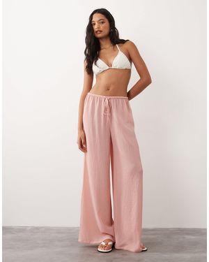 Aray Semi Sheer Beach Trouser - Pink