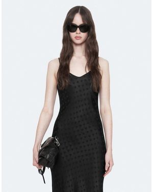 AllSaints Vestido Bryony De Jacquard De Lunares Negros