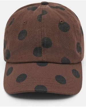 Pull&Bear Chocolate Polka Dot Cap - Brown