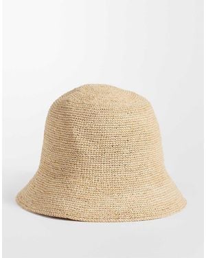 & Other Stories Pure Straw Bucket Hat - Black