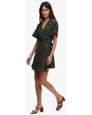 Superdry Mini Swing Wrap Dress - Black