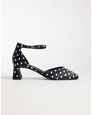 Glamorous Heeled Mary Janes - White