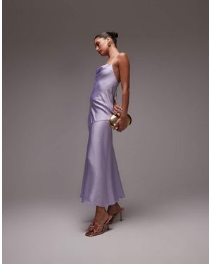& Other Stories Vestito Sottoveste Lungo Con Spalline Sottili Scollato Sul Retro Lilla - Viola