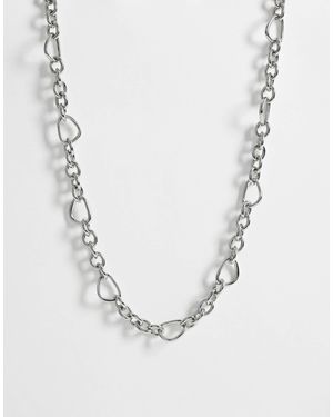 ASOS Collier chaîne à maillons ovales effet fondu - Bleu