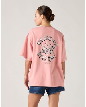 Levi's – short stack – t-shirt aus baumwolle - Pink