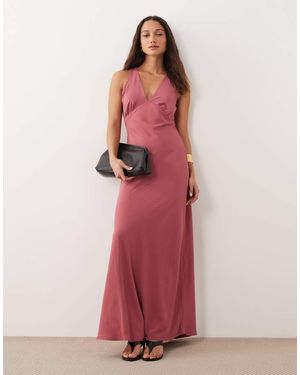 Jdy Maxi Jurk Met V-Hals - Roze