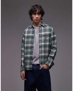 Wrangler Brushed Check Long Sleeve Shirt - Grey