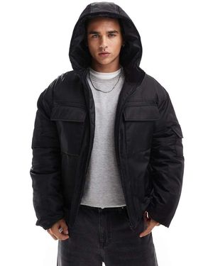 ASOS Utility Puffer Jacket - Black