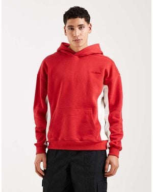 Hollister Front Pocket Chest Logo Hoodie - Red