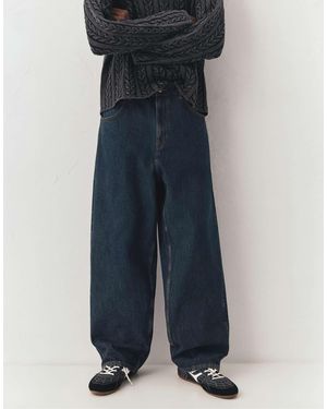 Pull&Bear Jean baggy décontracté - foncé - Bleu