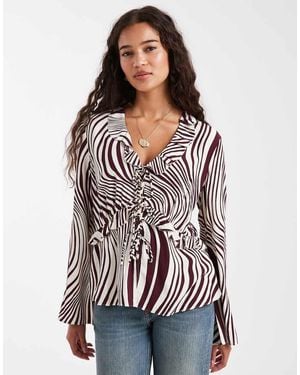 French Connection Ruffle Tie Detail Blouse - White