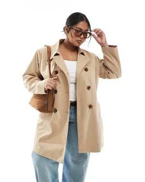 ONLY Belted Short Trench Coat - Natural