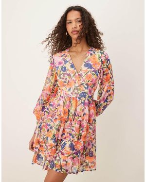 Vila Tiered Mini Dress - Multicolour