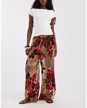 Free People Speak Now Lounge Pant - Red
