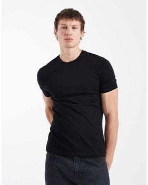 New Look Muscle Fit T-Shirt - Black