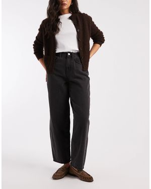 Vero Moda Kirsa High Waist Barrel Leg Jeans - Grey