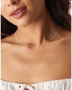 Orelia Satellite Chain Necklace - Brown