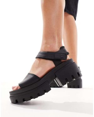 Timberland Sandalias Negras Con Plataforma Everleigh De - Negro