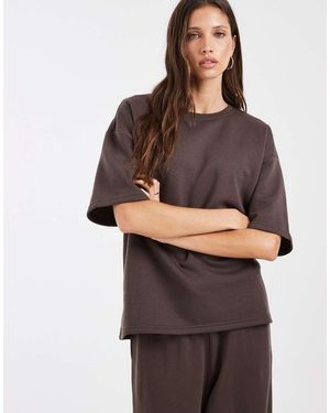 Vero Moda Camiseta Sudadera Extragrande De Conjunto En Marrón Chocolate