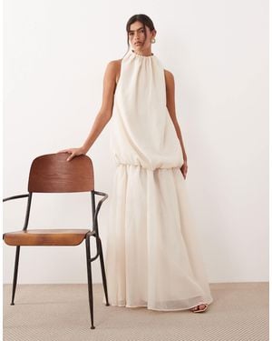 ARRANGE Organza Maxi Dress - Natural