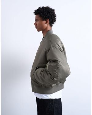 TOPMAN Ma1 Bomber Jacket - White