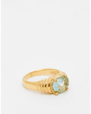 Kaiia Exclusivité - - bague en acier inoxydable avec pierre bleue - Neutre