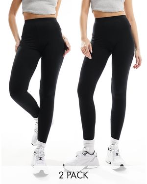 ONLY 2 Pack leggings - Black