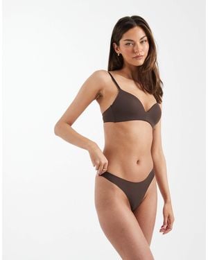 ONLY Seamless Thong - Brown