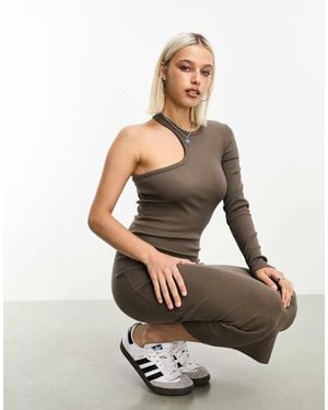 JJXX Asymetric One Shoulder Midi Dress - White