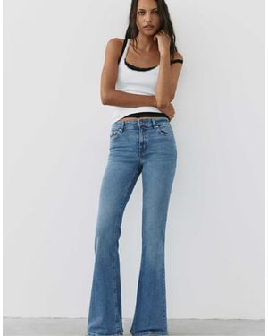 Pull&Bear Tall jean skinny évasé indigo - Bleu