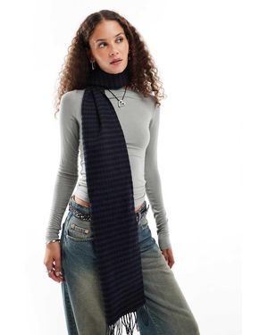 Weekday Premium Geruite Wollen Sjaal - Blauw