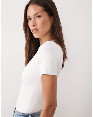 GOOD AMERICAN Sculpting Tee Bodysuit - Blue