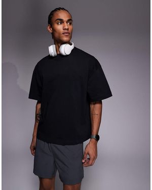 4505 Heavyweight Cotton Boxy Drop Shoulder T-shirt With Quick Dry Finish - Blue
