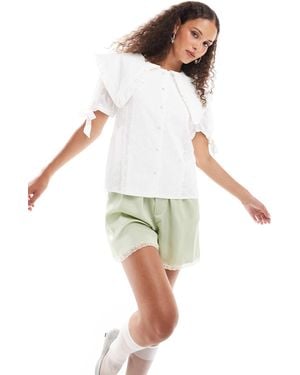 Sister Jane Oversized Bow Blouse - White