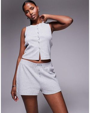 ASOS Weekend Collective Co-ord Ribbed Short - White