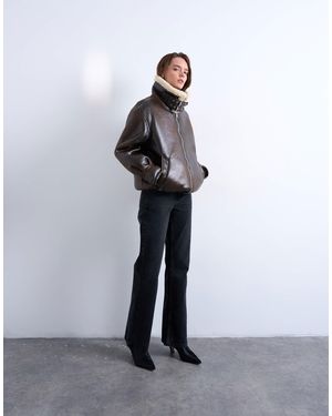 TOPSHOP – oversize-bomberjacke - Weiß