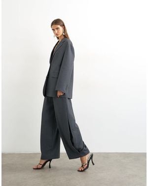 TOPSHOP Ovoid Side Pleat Pants - White