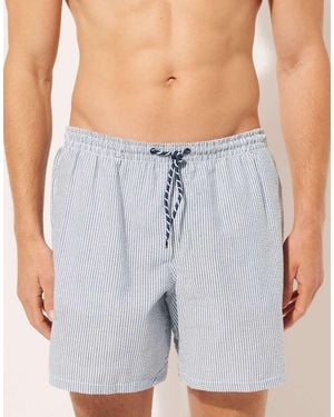 Calzedonia Striped Swim Boxer Formentera - Blue