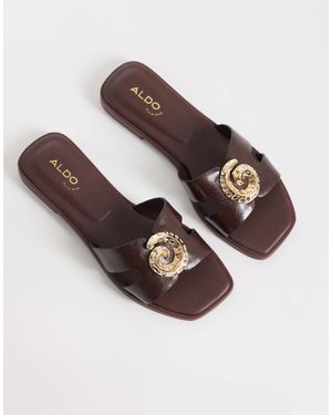 ALDO – khali – flache sandalen - Braun