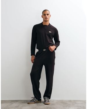 Lacoste Pyjamahose mit geradem bein und waffelstruktur - Blau