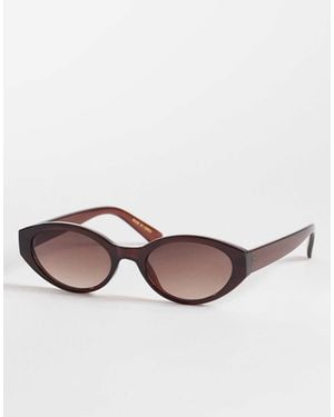 Mango – ovale cat-eye-sonnenbrille - Braun