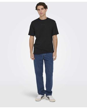 Only & Sons – jeans aus mittelem denim - Blau
