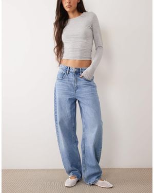 Mango Barrel-jeans - Blau