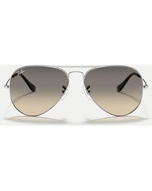 Ray-Ban Aviator piloten-sonnenbrille mit grauen gläsern - Mettallic