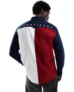 Tommy Hilfiger Camicia Con Bandiera Sul Retro - Rosso