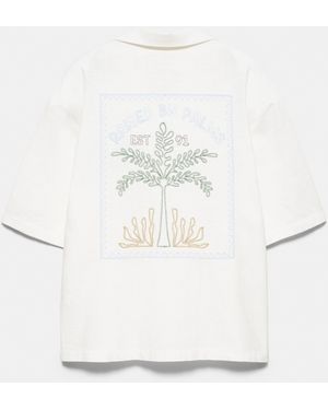 Pull&Bear – kurzärmliges hemd - Natur
